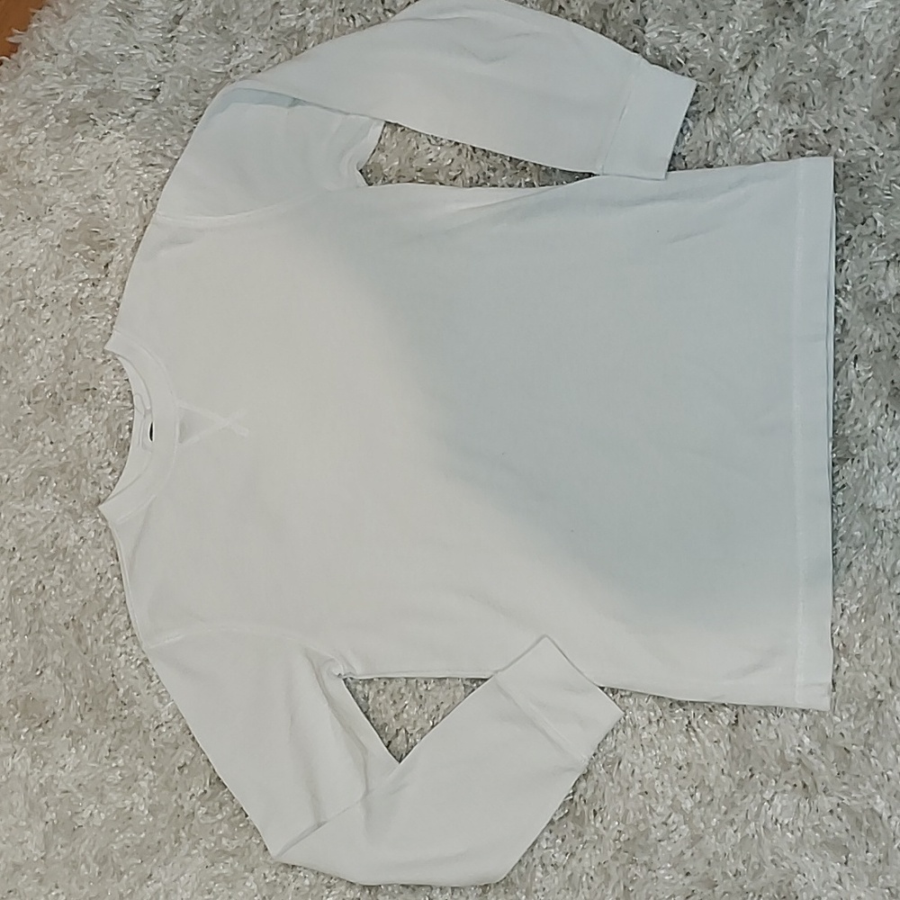 Old navy crewneck thermal shirt L/10/12 off white kt3